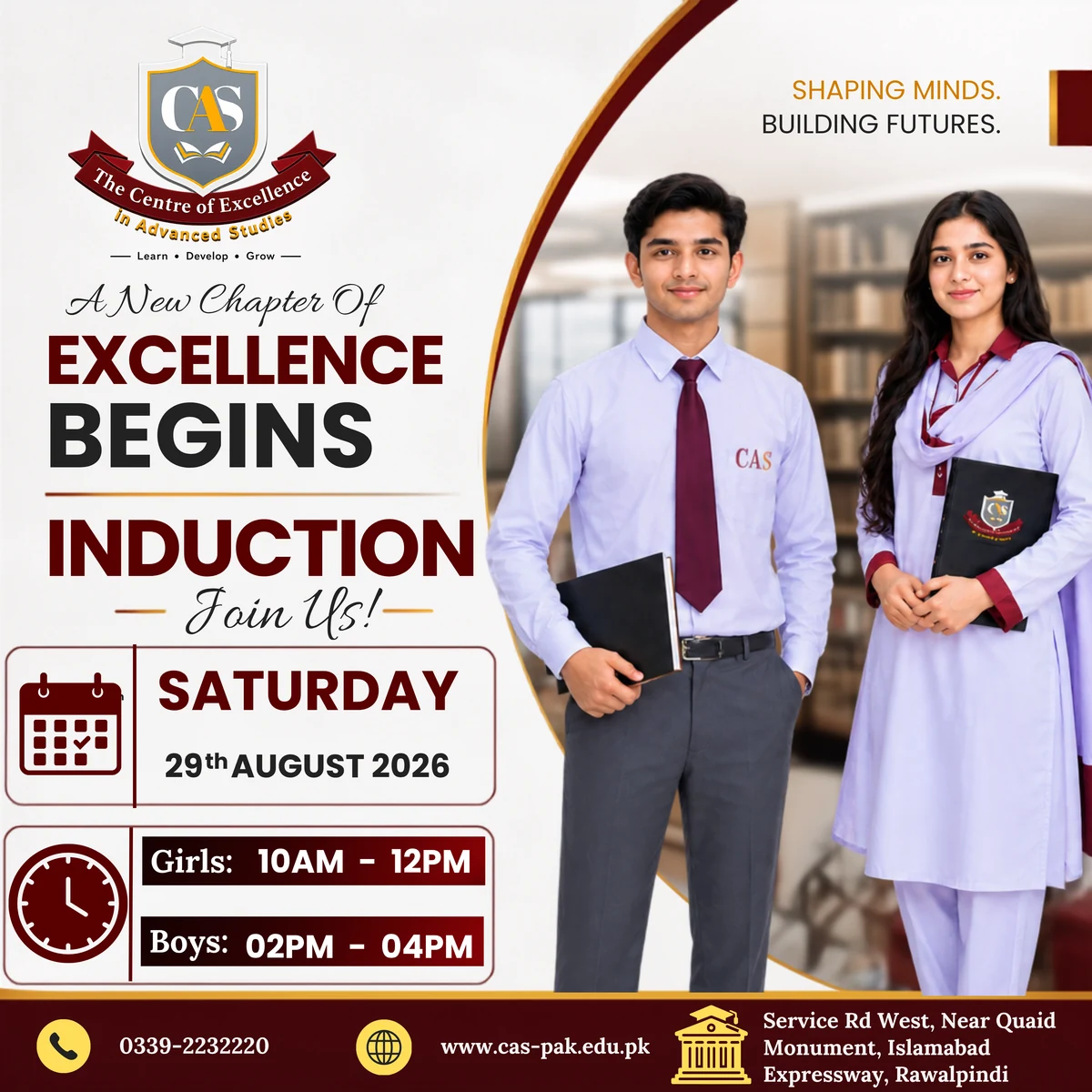 CAS RWP Induction 2026 – A New Chapter of Excellence Begins
